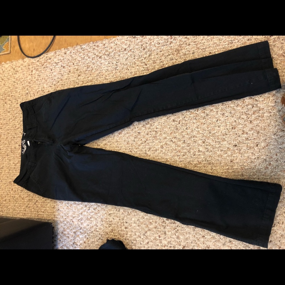Flared black pants